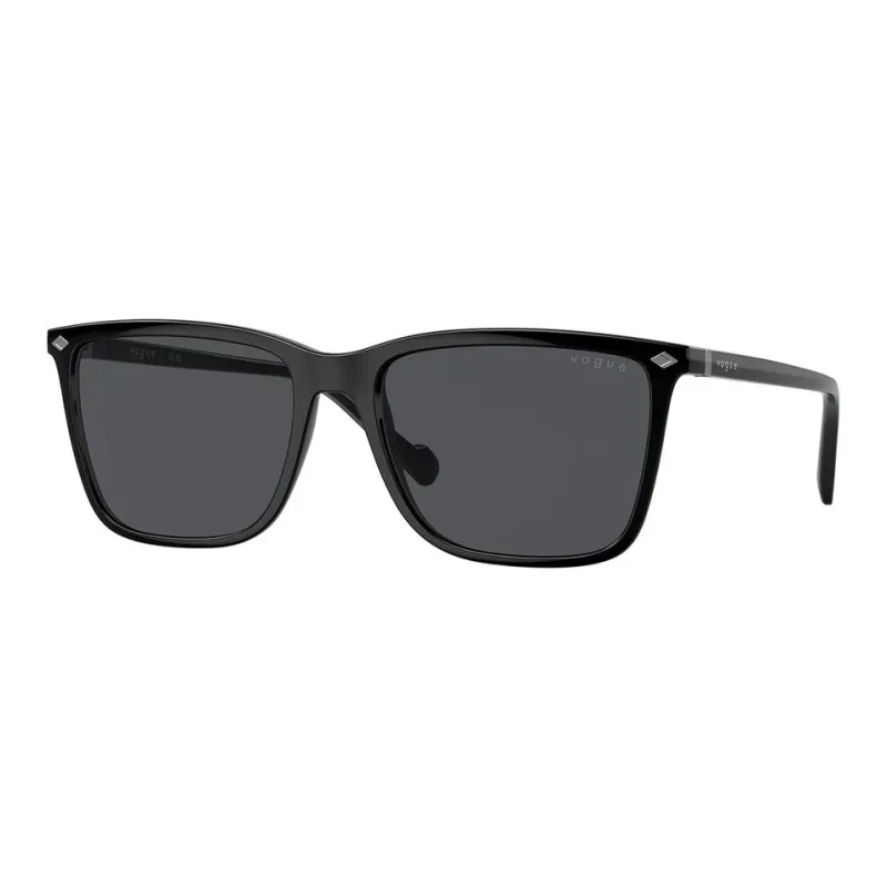 VOGUE Metal Square Sunglasses Men's Black-0