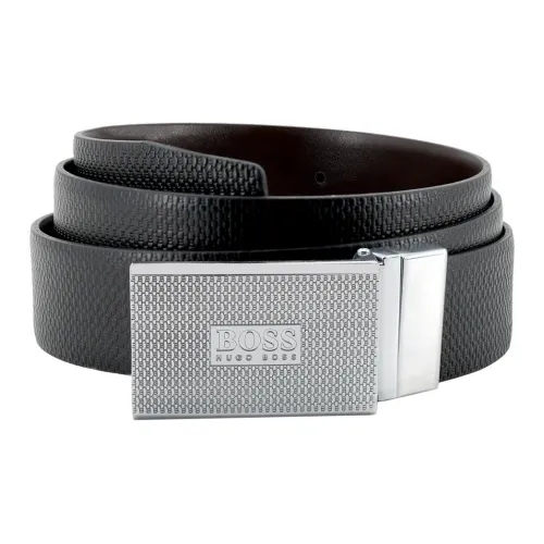 HUGO BOSS Leather Belts Men Black