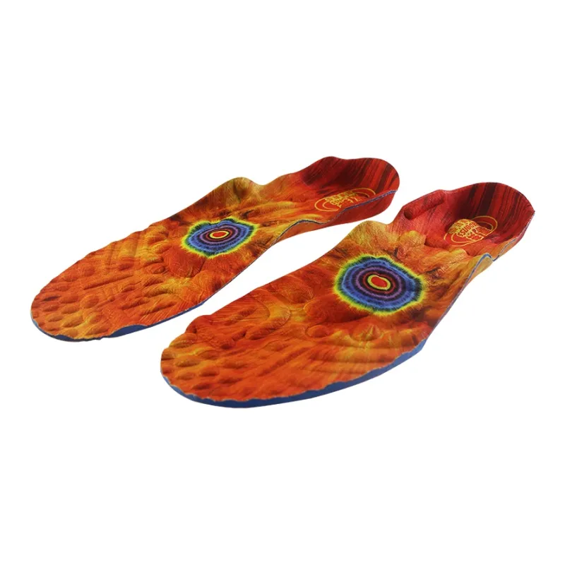HAPENSS Foot Reflexology Meridian Moisture Wicking Deodorizing Insoles Men's-2