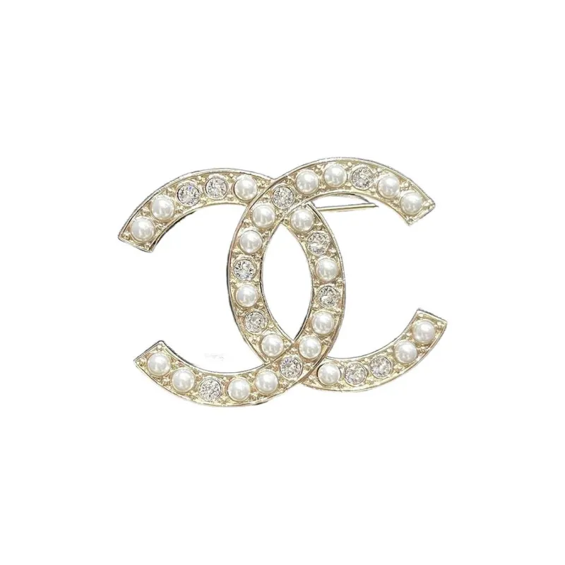 CHANEL Pearl & Crystal Cc Logo Brooch-1