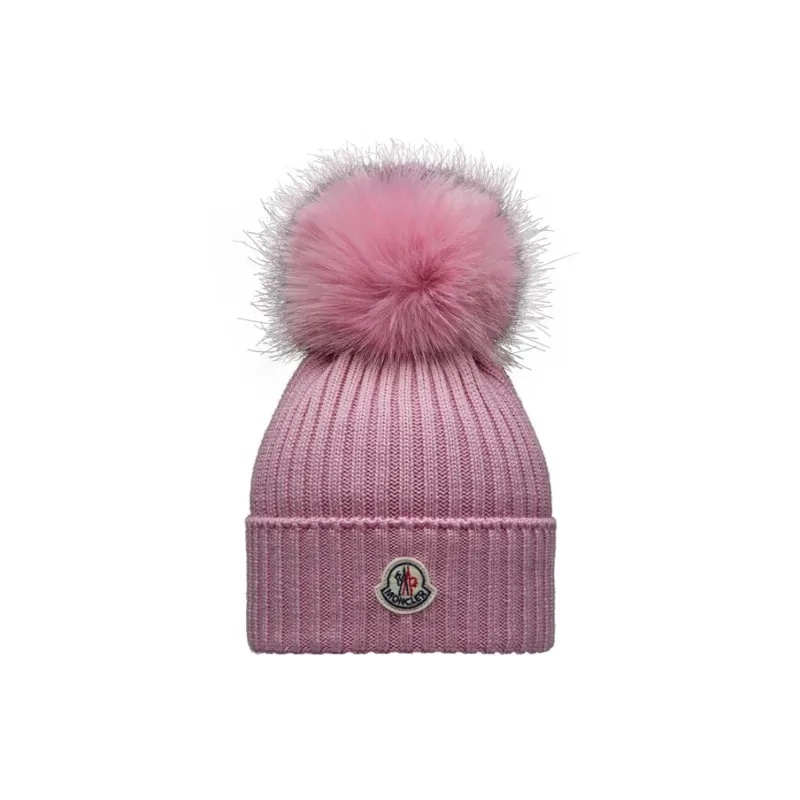 Moncler Ribbed Logo-patch Wool Beanie-0