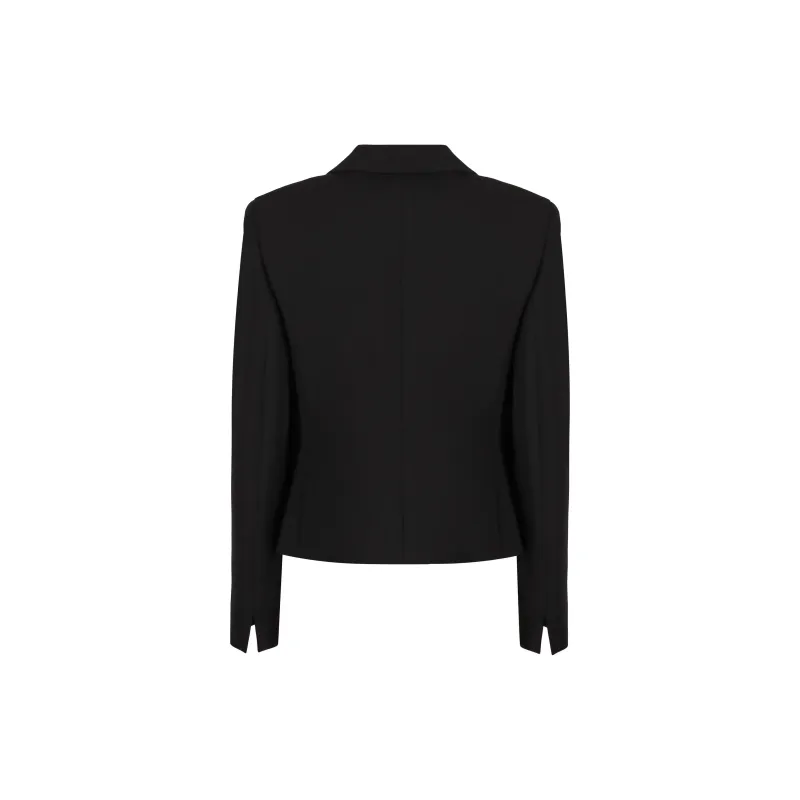 MaxMara Studio Single Breasted Cropped Jacket-1