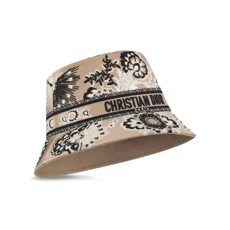 DIOR Cotton Polypropylene Bucket Hats Women's Brown-1