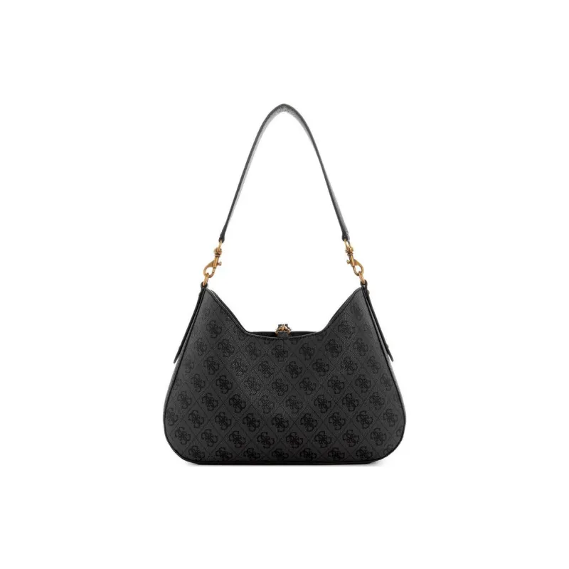 GUESS Artificial Leather Hobo Bag Shoulder Bag Handbag Shoulder Bag Regular Women's Black-1