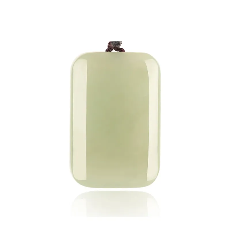 TAMINA Hetian Jade Pendants Women's Pale Greenish White Jade-0