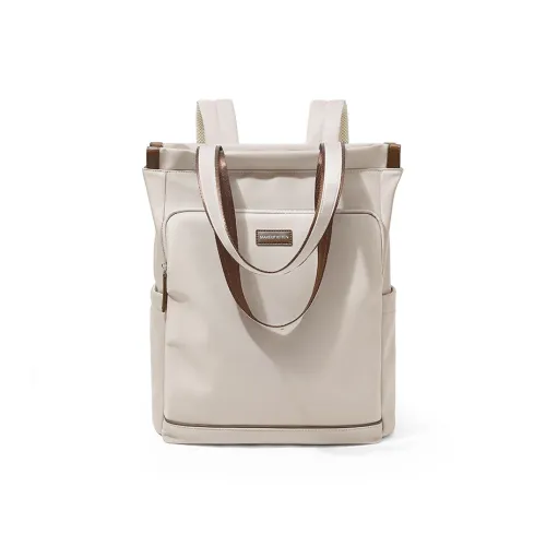 MAKEUP KITTEN Nylon Synthetic Leather Laptop Bag Backpack Shoulder Bag Regular Women's Khaki