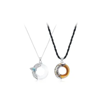 Jingleo Colored Glaze Jade Necklaces Unisex