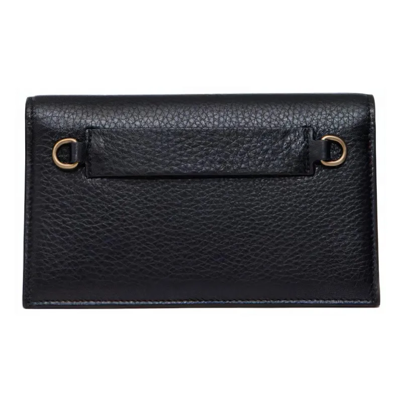 Valentino Leather European-Style Wallet Men's Black-2