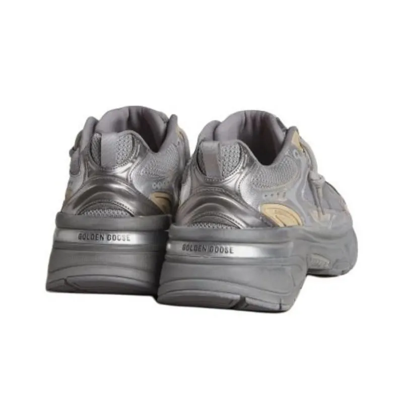 Golden Goose Lightstar Low-Top Casual Shoes Men's Silver-3