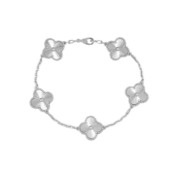 Van Cleef & Arpels 18K White Gold Bracelets Women's Silver