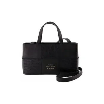 Chylak Calfskin Tote Bag Shopping Bag Handbag Women's Black