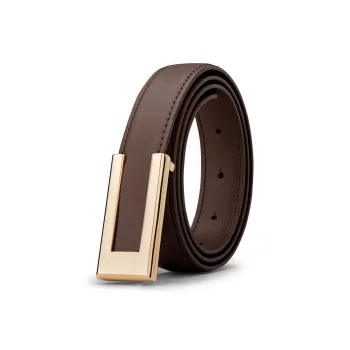 WilliamPOLO Cow Leather Leather Belts Women's 2.4cm Width