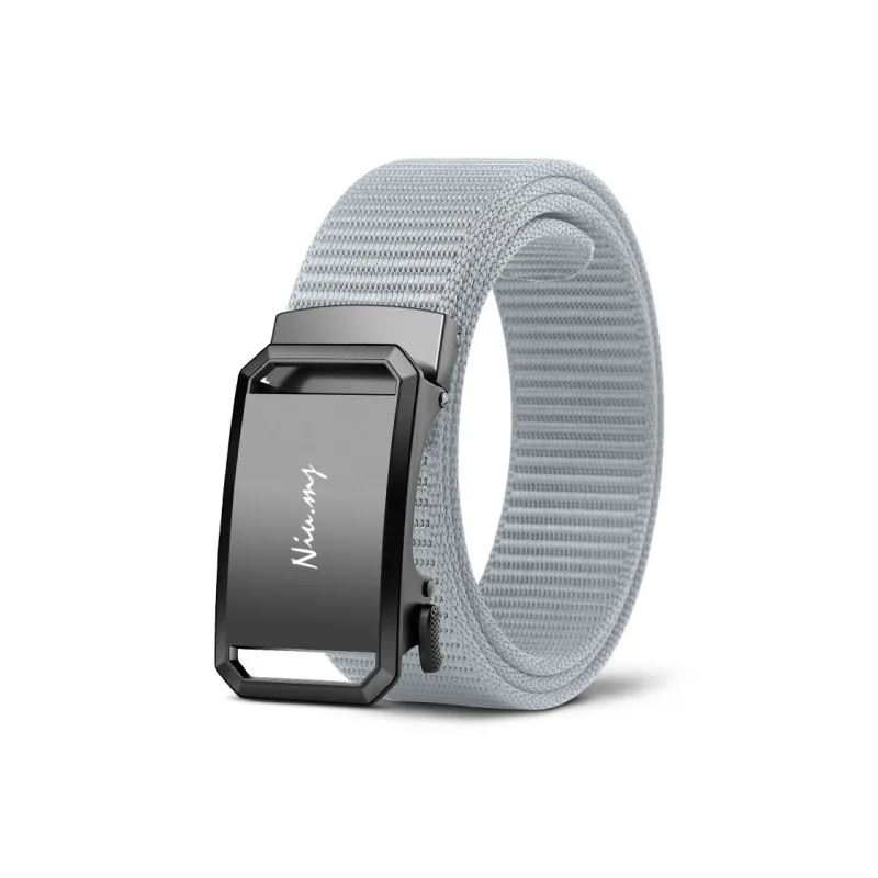 NIUMJ Outdoor Urban Techwear Automatic Buckle Leather Belts Men's 3.5cm-1