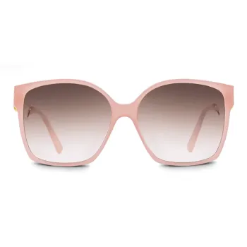 LOUIS VUITTON Irregular Shape Sunglasses Women's Gold/Pink