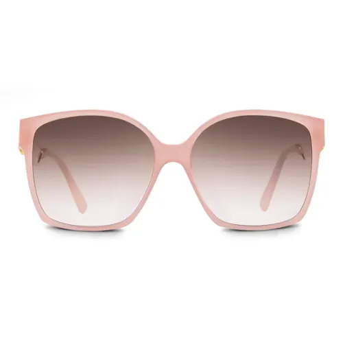 LOUIS VUITTON Irregular Shape Sunglasses Women's Gold/Pink