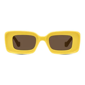 LOEWE Acetate Rectangular Sunglasses Men's Yellow