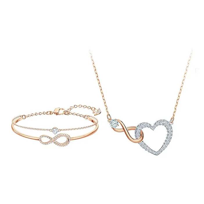 Swarovski Infinity Heart Necklace-0