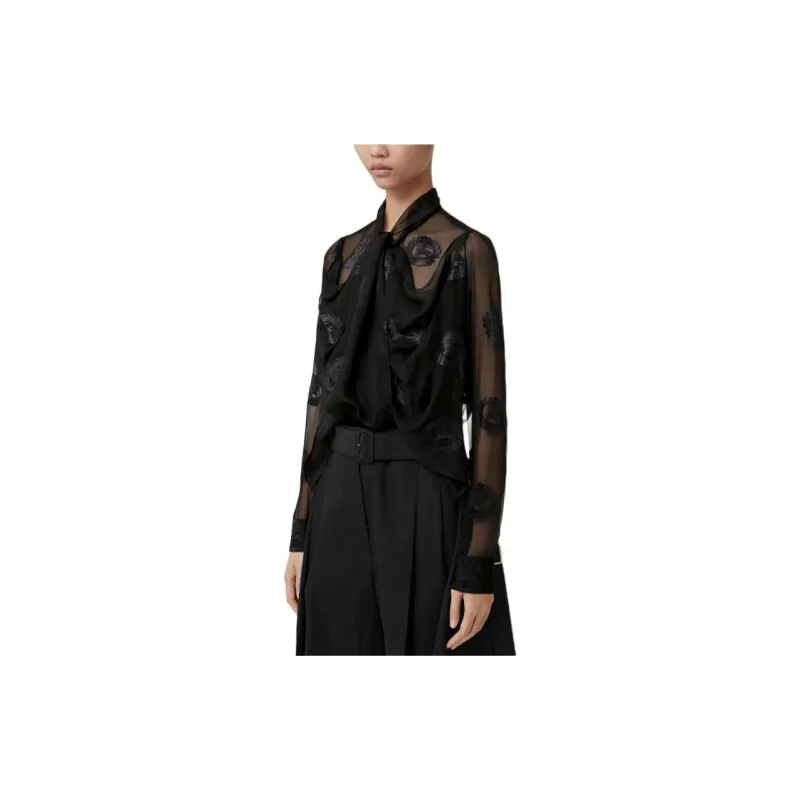 Burberry Equestrian Night Chiffon Blouse-3