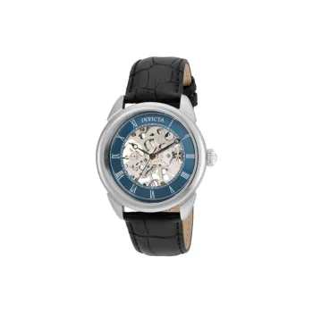 INVICTA Specialty Collection Wrist Watch Mechanical Movement Leather Watch Bands 42mm Blue Dial Men's Watches