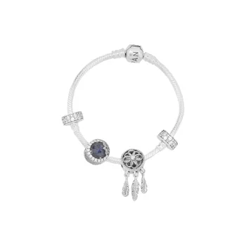 Pandora 925 Sterling Silver Bracelets Set Women's Silver