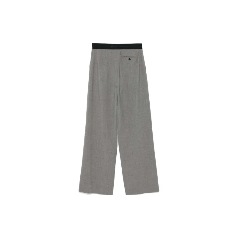 MSGM Logo waistband Tailored Trousers-1