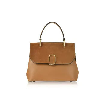 Le Parmentier Suede Bonded Leather Shoulder Bag Crossbody Bag Handbag Regular Women's Caramel