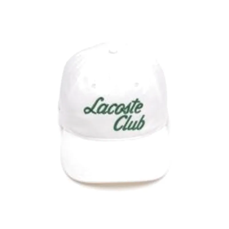 LACOSTE Cotton Baseball Caps Men's White-1