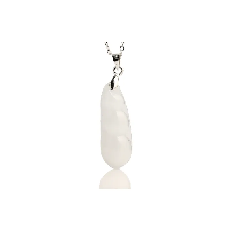 Artisan Lock Heart Jade Bean Type Jadeite Necklaces Women's-0
