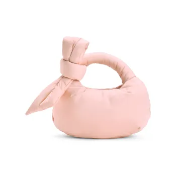 CHARLES&KEITH PU Laminated Textile Cream Puff Bag Handbag Small Size Women's Pink/Black