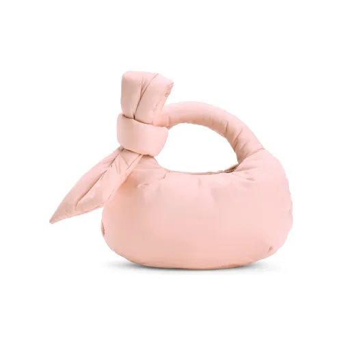 CHARLES&KEITH PU Laminated Textile Cream Puff Bag Handbag Small Size Women's Pink/Black