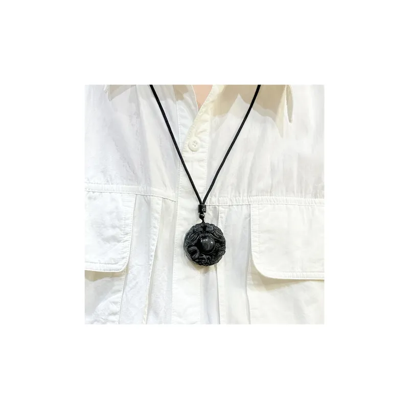 MOUNTAINS AND MANS Obsidian Charms / Pendants Unisex-8