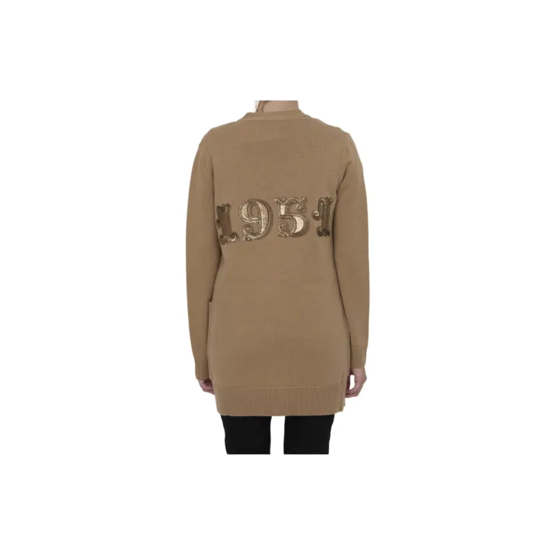 MaxMara Villar V Neck Long Sleeved Cardigan-3