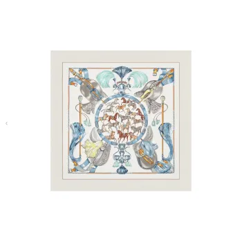 HERMES Silk Scarves Women's White