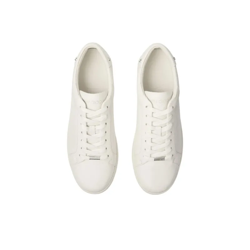 Jimmy Choo Rome Low Top Skateboard Shoes Men's White-4