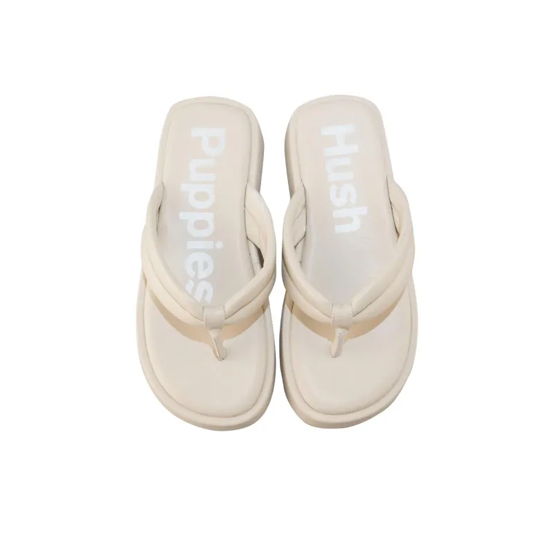 Hush Puppies Quiet Flip Flops Women's White-3