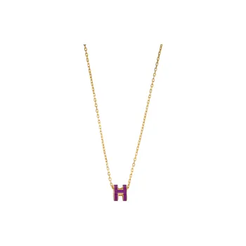 HERMES POP H Collection Gold Plated Necklaces Women's
