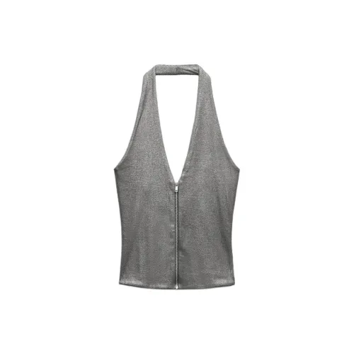 ZARA Tank Tops Women's Gray