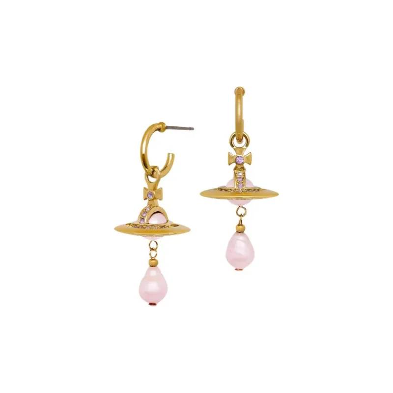 Vivienne Westwood Brass Earrings Women's Pink-1