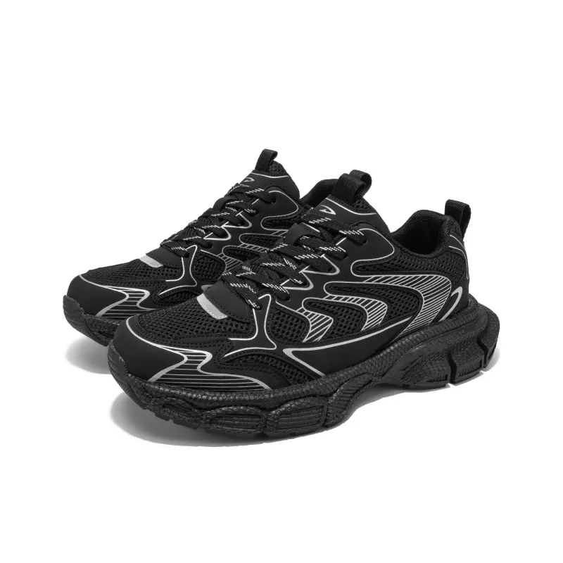 DEERWAY Cushioned Wear-Resistant Height Increasing Low-Top Chunky Sneakers Men's-9