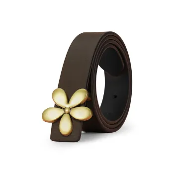NIUMJ Fashion Trendy Belt With High End Feel Smooth Buckle Instagram Style Accessories Cow Leather Belts Women's 2.8cm