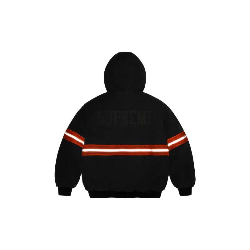 Supreme Reflective Stripe Hooded Work Jacket-9