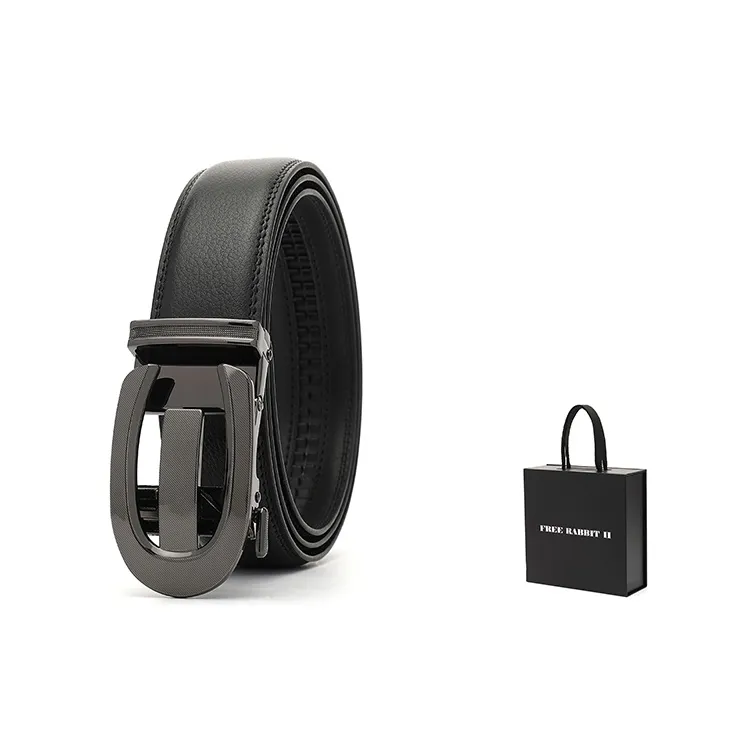 FREE RABBITⅡ Versatile Automatic Buckle Business Belt For Young And Middle Aged Casual Wear Width 3.5cm Men's-8