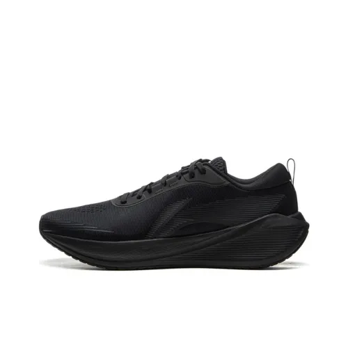 LiNing Wear-Resistant Breathable Cushioning Low-Top Casual Running Shoes Men's Black