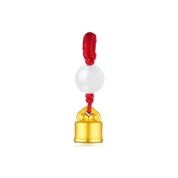 LUKFOOK JEWELLERY Jade Pendant Baby Seal Accessories Pricing Solid Gold Fixed Price Gold Pendant Kids'