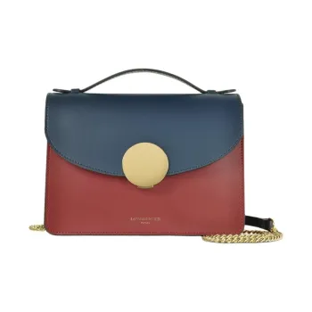 Le Parmentier Calfskin Handbag Shoulder Bag Regular Women's Blue & Red