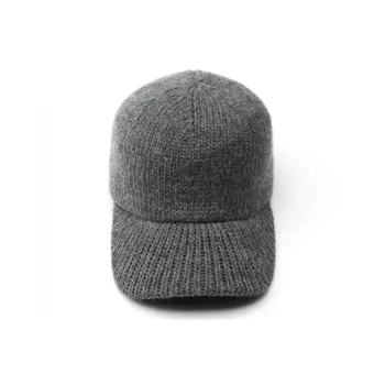 ZARA Polyester Acrylic Wool Polyamide Elastane Baseball Caps Unisex Gray