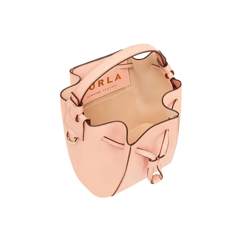 Furla Miastella Cow Leather Bucket Bags Shoulder Bag Crossbody Bag Mini Women's Pink-4
