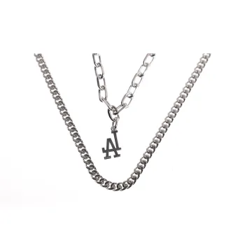 MLB Los Angeles Dodgers Necklaces Unisex Silver