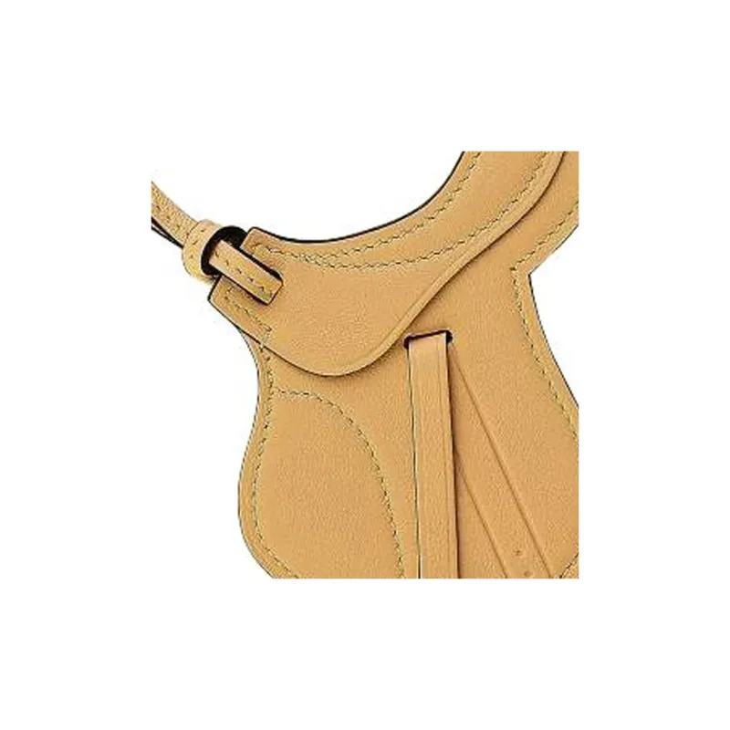 HERMES Paddock Swift Leather Bag Accessory Women's 2C Curry Yellow-1