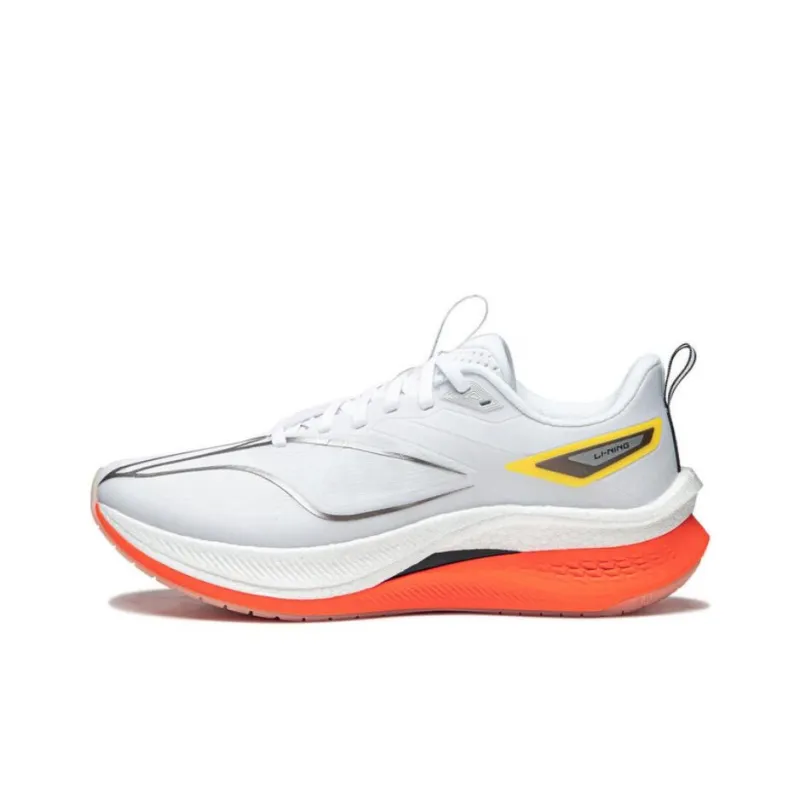 LiNing Red Hare 7 Pro Shock Absorbers With Slip Resistant Features Low Top Running Shoes Women's White Silver-0
